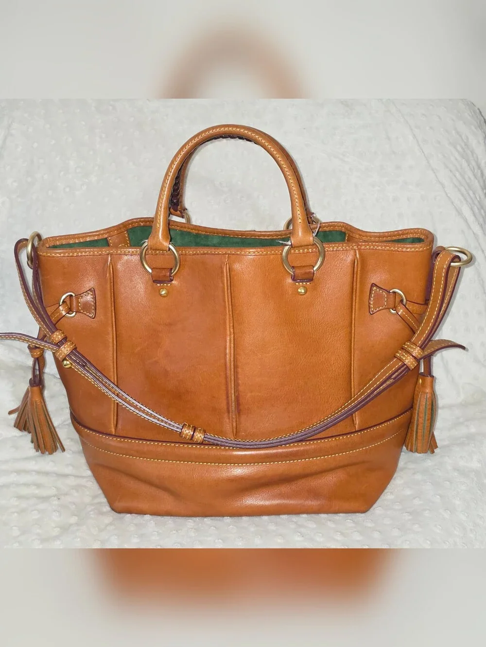 Dooney & Bourke Florentine Leather Buckley Bag ~ Natural Color *EUC - Picture 2 of 7